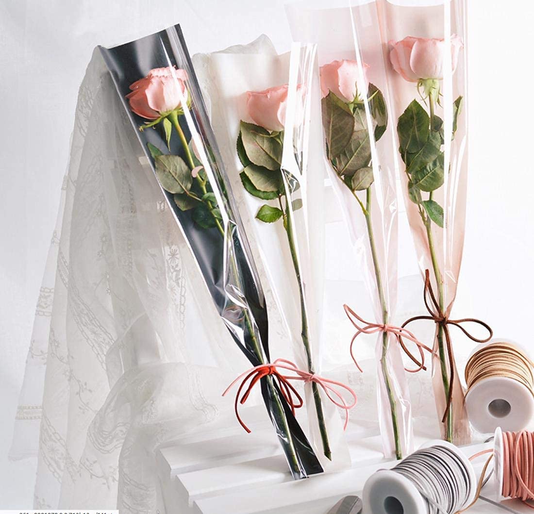 フラワー ラッピング バッグ 一輪用 花 100枚 セット (グリーン) Amazon | DUOLEIMI ラッピングバッグ フラワー 一輪用 ブーケ